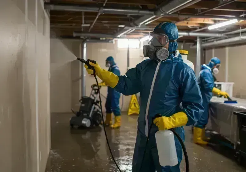 Basement Sanitization and Antimicrobial Treatment process in Creve Coeur, MO