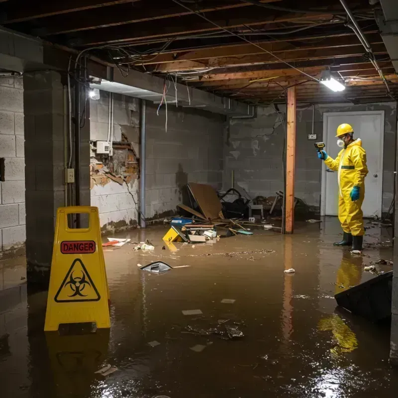 Flooded Basement Electrical Hazard in Creve Coeur, MO Property