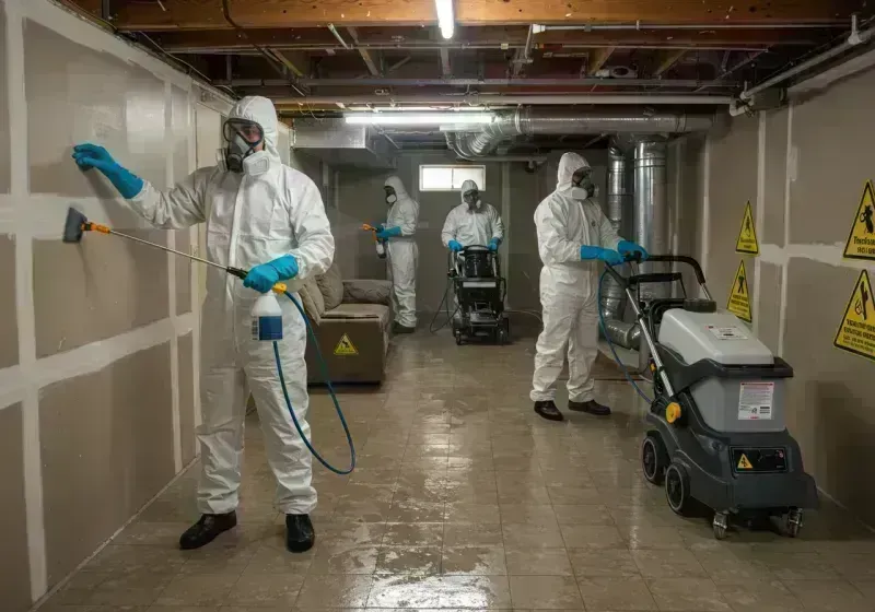 Basement Moisture Removal and Structural Drying process in Creve Coeur, MO